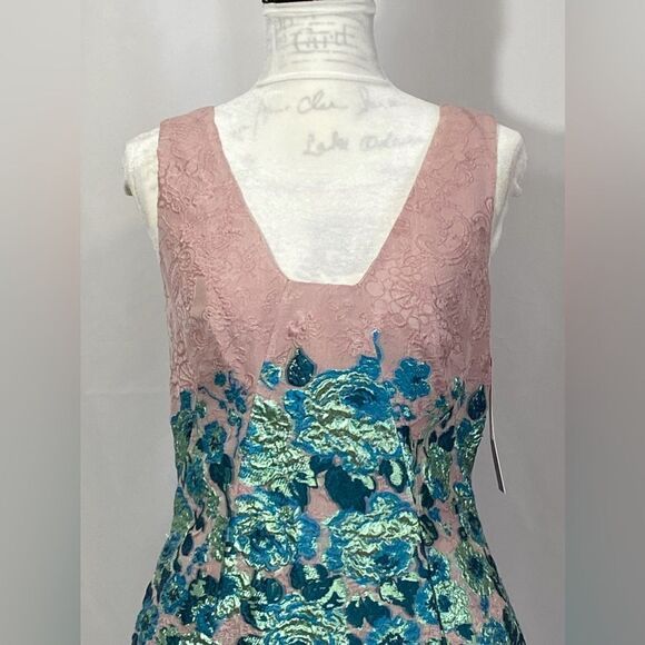 Lela Rose Floral-Jacquard A-Line Dress size 8 - Picture 5 of 13
